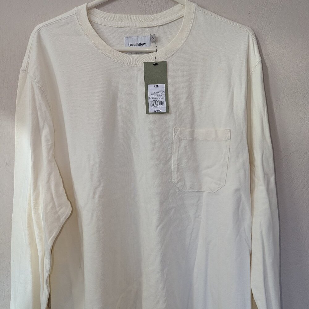 Men's Cream colored long sleeve t-shirt. New! - Picture 1 of 4